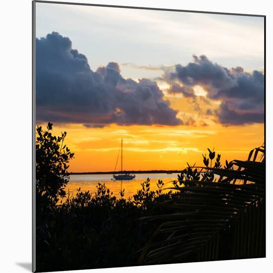 Sunset Landscape with a Yacht - Miami - Florida-Philippe Hugonnard-Mounted Photographic Print