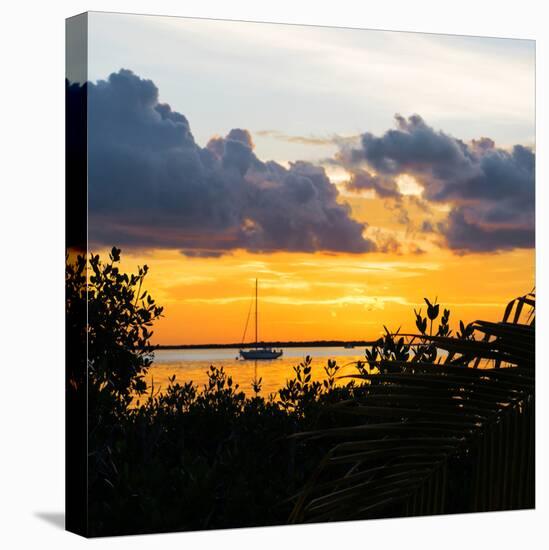 Sunset Landscape with a Yacht - Miami - Florida-Philippe Hugonnard-Stretched Canvas