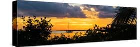 Sunset Landscape with a Yacht - Miami - Florida-Philippe Hugonnard-Stretched Canvas