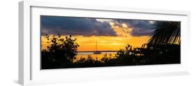 Sunset Landscape with a Yacht - Miami - Florida-Philippe Hugonnard-Framed Photographic Print