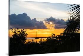 Sunset Landscape with a Yacht - Miami - Florida-Philippe Hugonnard-Stretched Canvas