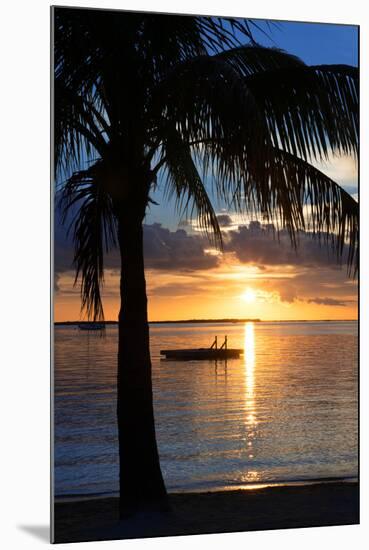 Sunset Landscape with Floating Platform - Miami - Florida-Philippe Hugonnard-Mounted Photographic Print