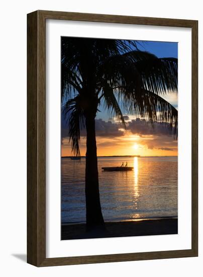 Sunset Landscape with Floating Platform - Miami - Florida-Philippe Hugonnard-Framed Photographic Print