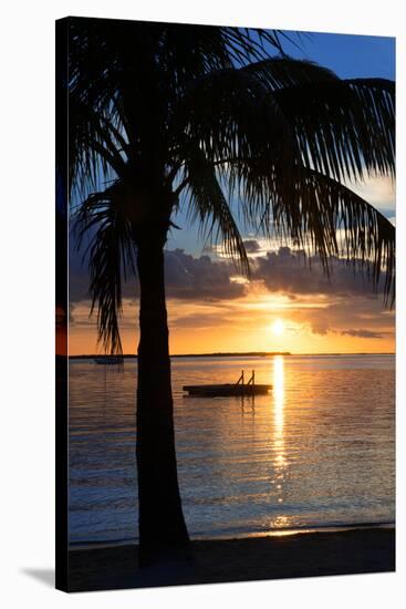 Sunset Landscape with Floating Platform - Miami - Florida-Philippe Hugonnard-Stretched Canvas