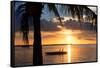 Sunset Landscape with Floating Platform - Miami - Florida-Philippe Hugonnard-Framed Stretched Canvas