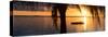 Sunset Landscape with Floating Platform - Miami - Florida-Philippe Hugonnard-Stretched Canvas
