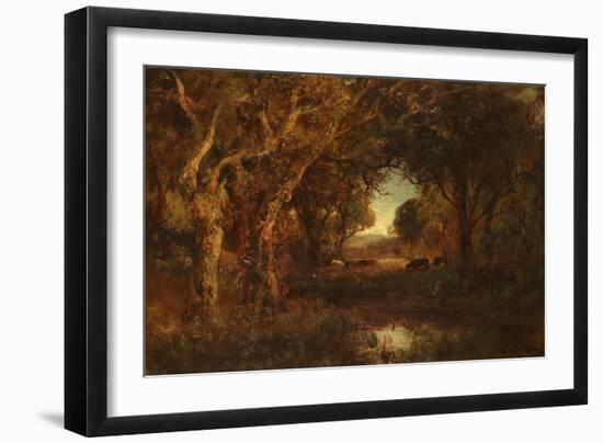 Sunset Landscape with Trees-William Keith-Framed Giclee Print