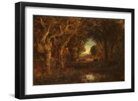 Sunset Landscape with Trees-William Keith-Framed Giclee Print