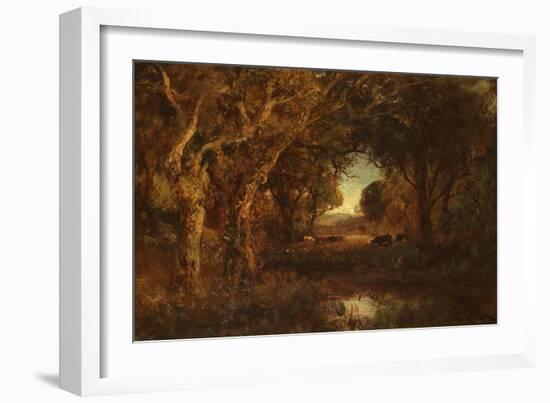 Sunset Landscape with Trees-William Keith-Framed Giclee Print