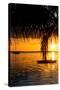 Sunset Landscape with Yacht and Floating Platform - Miami - Florida-Philippe Hugonnard-Stretched Canvas