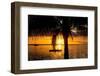 Sunset Landscape with Yacht and Floating Platform - Miami - Florida-Philippe Hugonnard-Framed Photographic Print