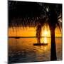 Sunset Landscape with Yacht and Floating Platform - Miami - Florida-Philippe Hugonnard-Mounted Photographic Print