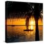 Sunset Landscape with Yacht and Floating Platform - Miami - Florida-Philippe Hugonnard-Stretched Canvas