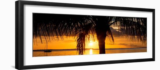 Sunset Landscape with Yacht - Miami - Florida-Philippe Hugonnard-Framed Photographic Print