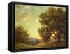 Sunset Landscape-Granville Redmond-Framed Stretched Canvas