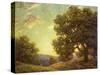 Sunset Landscape-Granville Redmond-Stretched Canvas