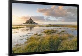 Sunset light, Mont-Saint-Michel, UNESCO World Heritage Site, Normandy, France, Europe-Francesco Vaninetti-Framed Photographic Print