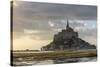 Sunset light, Mont-Saint-Michel, UNESCO World Heritage Site, Normandy, France, Europe-Francesco Vaninetti-Stretched Canvas