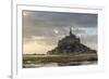 Sunset light, Mont-Saint-Michel, UNESCO World Heritage Site, Normandy, France, Europe-Francesco Vaninetti-Framed Photographic Print