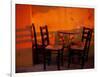 Sunset Light on Cafe Tables, Athens, Greece-Walter Bibikow-Framed Photographic Print