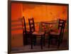 Sunset Light on Cafe Tables, Athens, Greece-Walter Bibikow-Framed Photographic Print