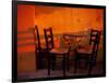 Sunset Light on Cafe Tables, Athens, Greece-Walter Bibikow-Framed Photographic Print