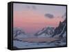 Sunset Light on Lemaire Channel, Antarctic Peninsula-Hugh Rose-Framed Stretched Canvas
