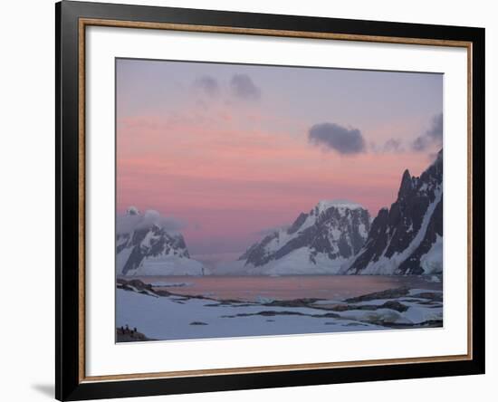 Sunset Light on Lemaire Channel, Antarctic Peninsula-Hugh Rose-Framed Photographic Print