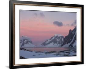 Sunset Light on Lemaire Channel, Antarctic Peninsula-Hugh Rose-Framed Photographic Print