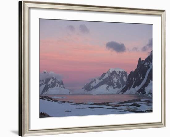 Sunset Light on Lemaire Channel, Antarctic Peninsula-Hugh Rose-Framed Photographic Print