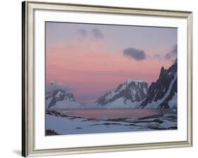 Sunset Light on Lemaire Channel, Antarctic Peninsula-Hugh Rose-Framed Photographic Print