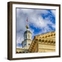 Sunset Light on the State Capitol Building, Annapolis, Maryland, USA-Christopher Reed-Framed Photographic Print