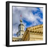 Sunset Light on the State Capitol Building, Annapolis, Maryland, USA-Christopher Reed-Framed Photographic Print
