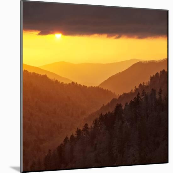 Sunset Light Reflected by Clouds Fills Valley with Warm Light-Ann Collins-Mounted Photographic Print