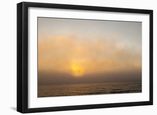 Sunset Light Shining Through Fog Bank of the Florida Coast-James White-Framed Photographic Print