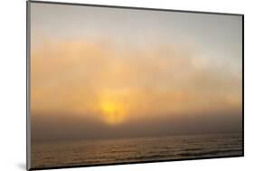 Sunset Light Shining Through Fog Bank of the Florida Coast-James White-Mounted Photographic Print