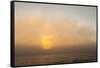 Sunset Light Shining Through Fog Bank of the Florida Coast-James White-Framed Stretched Canvas