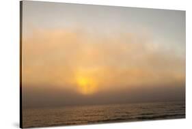 Sunset Light Shining Through Fog Bank of the Florida Coast-James White-Stretched Canvas