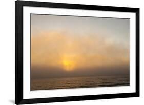 Sunset Light Shining Through Fog Bank of the Florida Coast-James White-Framed Photographic Print