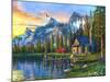 Sunset Log Cabin-Dominic Davison-Mounted Art Print