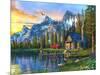 Sunset Log Cabin-Dominic Davison-Mounted Art Print