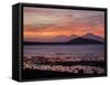 Sunset, looking from Bali to Java, Indonesia, Southeast Asia, Asia-Melissa Kuhnell-Framed Stretched Canvas