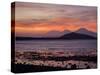 Sunset, looking from Bali to Java, Indonesia, Southeast Asia, Asia-Melissa Kuhnell-Stretched Canvas