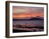 Sunset, looking from Bali to Java, Indonesia, Southeast Asia, Asia-Melissa Kuhnell-Framed Premium Photographic Print