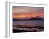 Sunset, looking from Bali to Java, Indonesia, Southeast Asia, Asia-Melissa Kuhnell-Framed Premium Photographic Print