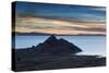Sunset Looking Towards Copacabana on Lake Titicaca-Alex Saberi-Stretched Canvas