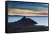 Sunset Looking Towards Copacabana on Lake Titicaca-Alex Saberi-Framed Stretched Canvas