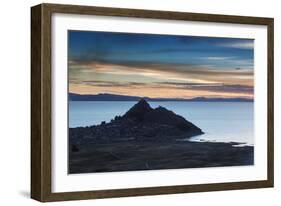 Sunset Looking Towards Copacabana on Lake Titicaca-Alex Saberi-Framed Photographic Print