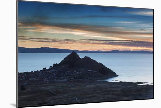 Sunset Looking Towards Copacabana on Lake Titicaca-Alex Saberi-Mounted Photographic Print