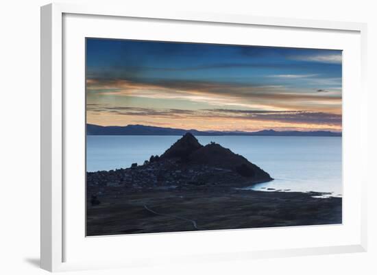 Sunset Looking Towards Copacabana on Lake Titicaca-Alex Saberi-Framed Photographic Print